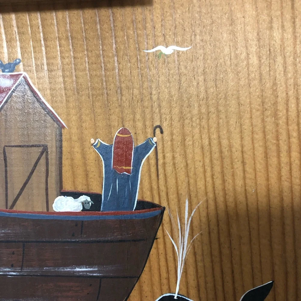 Vintage Wooden Perpetual Calendar Noah's Ark - Picture 10 of 16